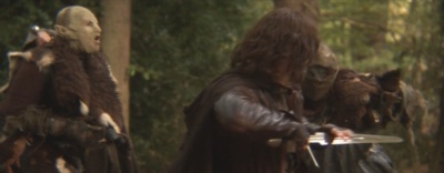 Arathron fighting Orcs